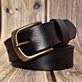 Design Men's Genuine Leather Belt with Solid Copper Buckle