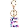 Direct Real Flower Resin Accessory Colorful Girl Alphabet Acrylic 26 Letters Resin Keychain