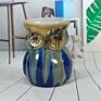 Elephant or Owl Animal Shaped Ceramic Flower Stand/Shoe Changing/Dressing Drum Stool Living Room/Bedroom/Entrance Modern Stooln