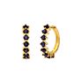 European and American Inlaid Brick Color Zircon Gold - Plated Women's Earring