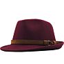 Wide Brim Wool Felt Fedora Hat