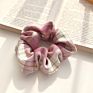 Fabric Linen Plaid Designer Hair Scrunchies Famous Brands Hair Ties Sets Elastic Hair Bands Accessories for Women Girls