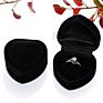 Fenfen Jewelry Gift Box Heart-Shaped Rings Packaging Display Portable Travel Case Velvet Ring Box Ring Jewelry Box