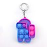 Fidget Toy Decompression Pressing Toy Silicone Base Multi Designs anti Stress Keychain Accessories