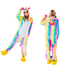 Flannel Unicorn Pajamas Girls Cartoon Animal Onesie Women Sleepwear Hooded for Adults and Kids