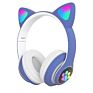 Flash Light Cute Cat Ears Wireless Headphones with Mic Can Control Led Kid Girl Stereo Music Helmet Game Headset Gift