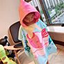 Formaldehyde Free Soft Cartoons Dinosaur Shark Swimwear Cover up Boy Kids Hooded Beach Wear Cape Bath Towel with Hat