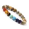Free Sample Handmade Yoga Inspirational Bracelet, Natural Lava Stone Essential Oil Diffuser 7 Chakra Bead Bracelet