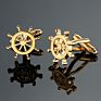 French Men's Shirt Metal Brass Enamel Cufflinks Bullet Gun Cool Cuff Links for Men