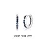 Fuamay 925 Sterling Silver 18K Gold Plated Color Crystal Tiny Small Rainbow Huggie Earrings