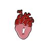 Funny Cartoon White Organ Heart Enamel Brooch Lapel Pin Collar Shirt Badges Love Rose Brooch Pins
