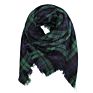 Girls Boys Warm Tassels Plaid Scarf Ski Wrap Shawls for Children