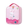 Girls Cooler Lunch Box Bag Cute Pink Rabbit Cartoon Thermal Insulated Kids Lunch Bag for School