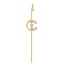 Gold Plated Copper Zircon Pearl Needle Leaves Hook Earjewelry Lightning Cuff Earrings Ear Wrap Crawlers