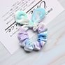 Hair Accessories Cute Rabbit 12 Colors Velvet Elastic Hair Bands for Baby Girls Tie-Dye Hair Scrunchies