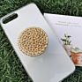 Handmade Bamboo Woven Rattan Airbag Telescopic Mobile Phone Holder Desktop Lazy Phone Grip Gift Jewelry Phone Socket