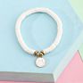 Handmade Colourful Smile Face Bracelets Polymer Clay Beads for Bracelet for Girls