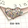 Handmade Newest Korean Style Twinkling Glitter Heart Shape Hairgrips Hair Clips for Baby