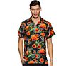 Hawaii Shirt for Men Floral Beach round Bottom Casual