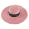 Ht-422 Elegant Lady Wide Brim Beach Straw Fedora Hat Manufacturers Temperament Floppy Cotton Women Straw Bucket Hat