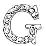 Initial Pave Clear Gem Dangling Alphabet Letter Surgical Steel 14G Navel Belly Button Ringsbody Piercing Jewelry