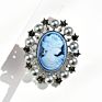 Jaenones Vintage Rhinestone Brooches Queen Head Portrait Brooch Cameo Brooch Sets