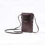 Japanese Hand-Made Leather Leather Bag with One Shoulder and Cross Body Vertical Mobile Phone Bags