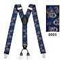 Kaidvll Pattern Design Y Back Adjustable Clip Promotional Leather Suspenders