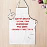 Kefei Print Cotton Denim Apron with Logo Black