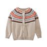 Kids Leopard Sweater Children Boy Girl Autumn Spring Knitted Cardigan Sweater Coat Toddler Jacket Outerwear Clothes