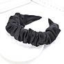 Korean Silk Acetate Satin Pleated Headband Cute Lady Soft Cloth All-Match Hair Accessories Women Ruched Headbands