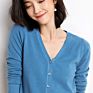 Korean Style Fall V Neck Long Sleeve Button down Plain Knitted Cardigan Sweater