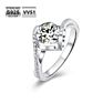 Krkc Solitaire Cluster Heart Wedding Bands 1/2 1 Ct 925 Sterling Silver Vvs1 Diamond Moissanite Engagement Rings for Women