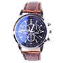 Leather Men Watches Set Bracelet Sport Men Wrist Watch Alloy Case Leather Band Watch Quartz Business Wristwatch Clock Gift