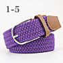 Leisure 25 Solid Color Pin Buckle Elastic Stretch Braided Waist Belts