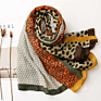 Leopard Scarf with Yellow Edge Women's Accessories