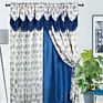 Living Room Ready Made American Style Luxury Hotel Jacquard Valance Curtain Design Home Curtain for Windows