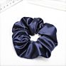 Lovely Silk Hair Scrunchies Fabric Hair Accessories Solid Color Rubber Band Satin Hair Scrunchies