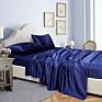 Luxury Satin Four-Piece Set Pure Cotton Simple Embroidery Bed Sheet Quilt Cover Bedding
