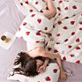 Luxury Simple Quilt Cover Bedding Set 100% Cotton Twill Small Fresh Double Bed 4 Pcs Bed Sheet Set