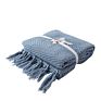 Luxury Throw Blanket Woven Knit Blanket Cozy 100% Cotton Decorative Blanket with Tassels for Couch Bed Sofa 130X170Cm