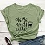 Mama Needs Coffee T-Shirt Funny Tired Mom Tshirt for Women