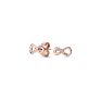 Marfend Earring Infinity Knot Stud Earrings with Crystal for Women Wedding Fit Pan Jewelry Gift 925 Sterling Silver