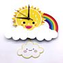 Marine Submarine Pendulum Wall Clock with Swinging Tail Children Wall Clocks for Bedroom Creative Gift for Kids Size:28X38.5Cm