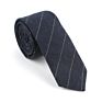 Men Cotton Solid Color Slim Necktie Stripe Skinny Tie for Wedding Party