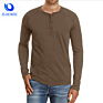 Men's Casual Slim Fit Long Sleeve Henley T-Shirts Cotton Shirts with Three Buttons