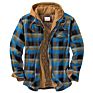 Mens Plaid Thick Casual Jacket