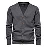 Men's Solid Color Knitwear plus Size Sweater Mens Basic Cotton Knitted Cardigan