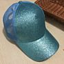 Mesh Visor Girls Ponytail Glitter Baseball Cap Women's Dad Hats