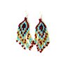 Mexican Chaquira Women Earrings Handmade Beaded in Mexico For
